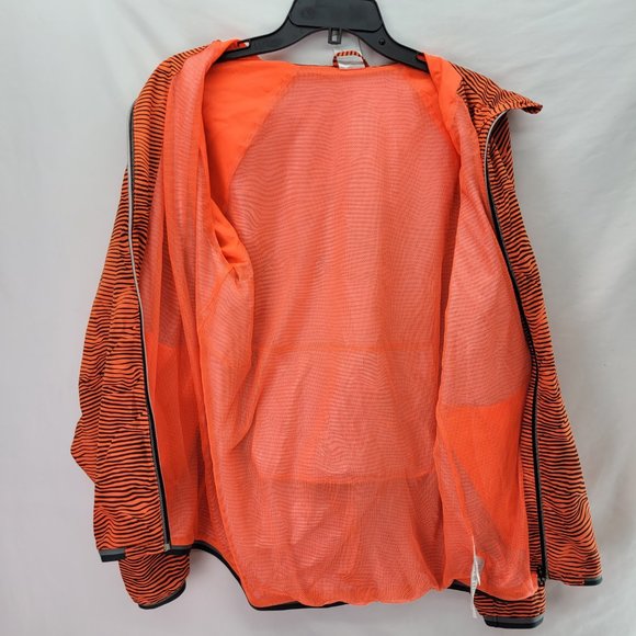 Adidas Men's Wind Breaker Striped Orange/Black - Size Large - Picture 3 of 7